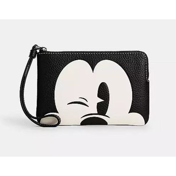 NWT Disney X Coach Mickey Mouse Wristlet